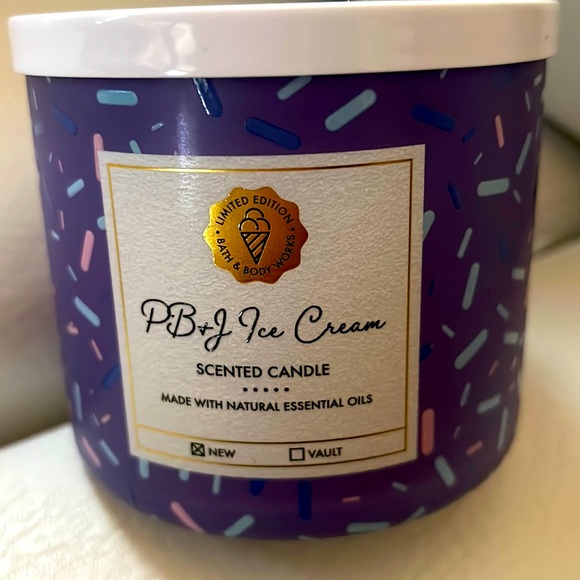 Bath & Body Works Other - PB + J Ice Cream Scented Candle!